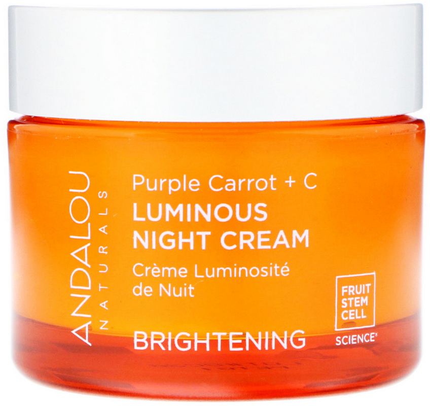 69Andalou Naturals Luminous Night Cream Purple Carrot C Brightening2