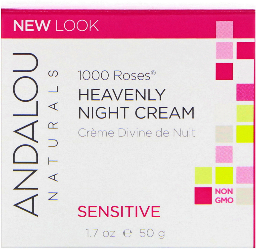70Andalou Naturals 1000 Roses Heavenly Night Cream Sensitive